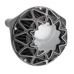 PartzBiz HD AN600-040 - Arlen Ness Black Crossfire Performance เครื่องฟอกอากาศ Harley TC 00-17