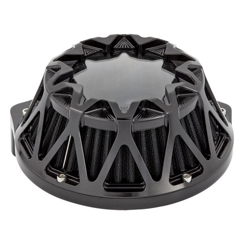 PartzBiz HD: 4423868-Arlen Ness Black Crossfire Performance เครื่องฟอกอากาศ Harley TC 00-17