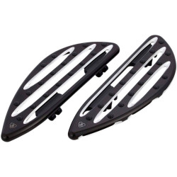 PartzBiz HD AN410-003 - Arlen Ness Black Deep Cut Adjustable Floorboards Driver Harley Softail 18-20