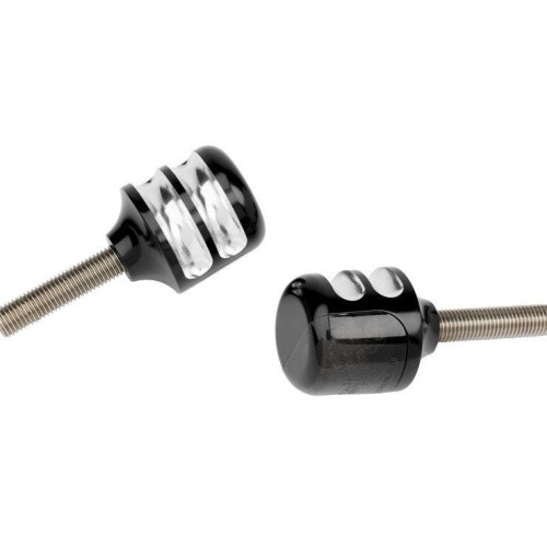 PartzBiz HD: 4423818-Arlen Ness Black Fluted 1‚Ä≥ Billet Bullet Red LED Turn Signals Harley Custom 12-729 263854 touring softail dyna davidson electra road street king glide sli low fat boy bob deluxe 