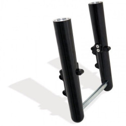 PartzBiz HD AN40-513 - Arlen Ness Hot Fork Legs Lower Sliders Dual Disc Smooth Black Harley 14-15 FLH | 40-513