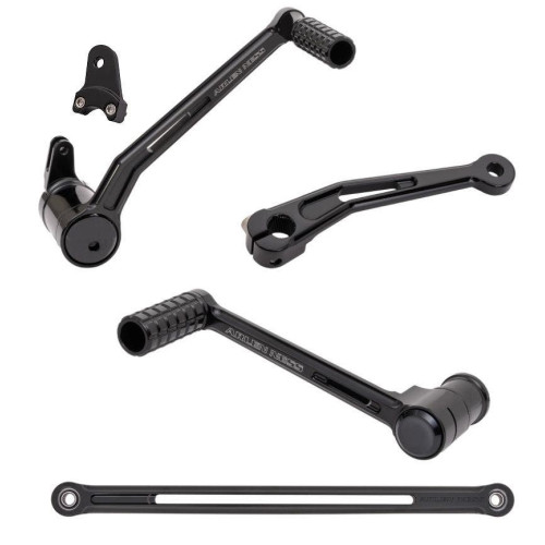 PartzBiz HD: 4423797-Arlen Ness Black SpeedLiner Toe Brake Shift Foot Controls Harley FLH 00-07 | 420-103 & 420-027