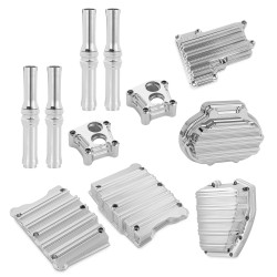 PartzBiz HD AN91-122 - Arlen Ness Chrome 10 Gauge Motor Transmission Engine Cover Package Hydraulic | 91-122 PartzBiz HD AN91-122 - Arlen Ness Chrome 10 Gauge Motor Transmission Engine Cover Package Hydraulic | 91-122