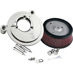 PartzBiz HD AN18-512 - ชุดกรองอากาศ Arlen Ness Big Sucker Stage I สำหรับ Harley 08-15 FLH/FLT - Chrome | 18-512