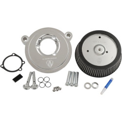 PartzBiz HD AN50-515 - Arlen Ness Synthetic Stage 1 Air Filter Cleaner Chrome Backing Plate 99-16 BT | 50-515