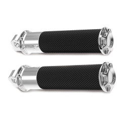 PartzBiz HD AN07-928 - Arlen Ness Beveled Chrome Fusion Male Mount Foot Pegs for Harley or Metric | 07-928 PartzBiz HD AN07-928 - Arlen Ness Beveled Chrome Fusion Male Mount Foot Pegs for Harley or Metric | 07-928