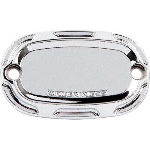 PartzBiz HD: 4423742-Arlen Ness ฝาครอบแม่ปั๊มคลัตช์ไฮดรอลิกแบบเอียง Chrome Harley 14-16 | 03-429