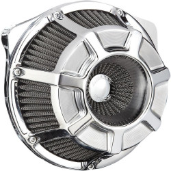 PartzBiz HD AN18-918 - Arlen Ness Chrome Beveled Stage 1 เครื่องฟอกอากาศแบบหัวกลับ Milwaukee 8 M8 17-18 | 18-918