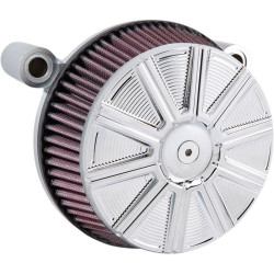 PartzBiz HD AN18-316 - Arlen Ness Chrome Big Sucker Stage I Air Cleaner w/ 10 Gauge Cover M8  17-18 | 18-316
