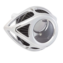 PartzBiz HD AN18-989 - Arlen Ness Chrome Clear Tear Stage 1 เครื่องฟอกอากาศสำหรับ Harley M8 Milwaukee 8 17-up 18-989