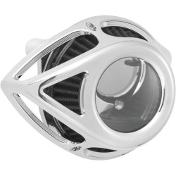 PartzBiz HD AN18-988 - Arlen Ness Chrome Clear Tear Stage 1 เครื่องฟอกอากาศสำหรับ Harley Sportster XL 91-UP 18-988