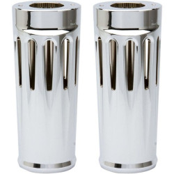 PartzBiz HD AN20-027 - Arlen Ness Chrome Deep Cut +2 Extended Foot Boots Slider Covers Harley FL 14-15 | 20-027