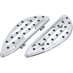 PartzBiz HD AN410-004 - Arlen Ness Black Deep Cut Adjustable Floorboards Driver Harley Softail 18-20
