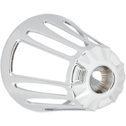 PartzBiz HD AN81-103 - ฝาครอบ Arlen Ness Chrome Deep Cut สำหรับเครื่องฟอกอากาศ Monster Sucker Harley | 81-103