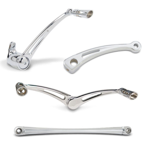 PartzBiz HD: 4423695-Arlen Ness Chrome Deep Cut Foot Control เบรค Shift Linkage Levers Harley 14-17 | 91-111