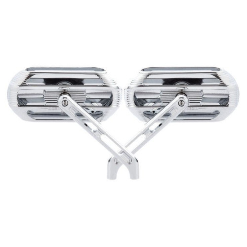 PartzBiz HD: 4423656-Arlen Ness Black Sidekick Oval Mirrors Left & Right Harley Universal 0640-1451 06401451 0640-1453 06401453  victory indian cruiser touring motorcycle