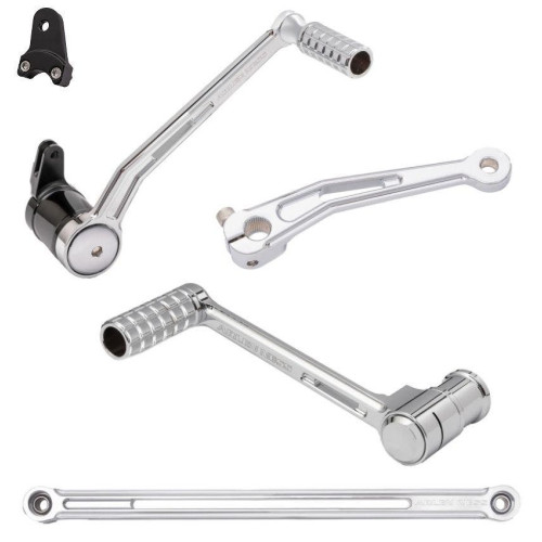 PartzBiz HD: 4423663-Arlen Ness Chrome SpeedLiner Toe Brake Shift Foot Controls Harley Baggers 00-07 | 420-105 & 420-027
