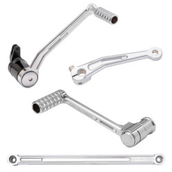 PartzBiz HD AN420-105 - Arlen Ness 420-105 Chrome Speedliner เท้าควบคุม Toe Shifter Harley 08-up FLH | 420-105