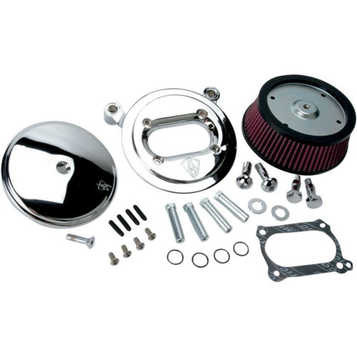 PartzBiz HD: 4423667-Arlen Ness Chrome Stage 1 Big Sucker Air Filter w/ Cover Harley EFI FL 99-01 | 18-323