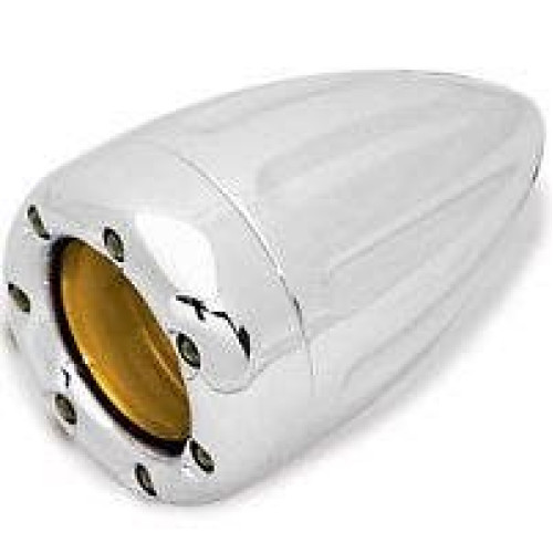PartzBiz HD: 4423635-Arlen Ness Chrome Deep Cut Amber Lens Turn Signal & White LED Trim Ring for Harley PartzBiz HD: 4423635-Arlen Ness Chrome Deep Cut Amber Lens Turn Signal & White LED Trim Ring for Harley