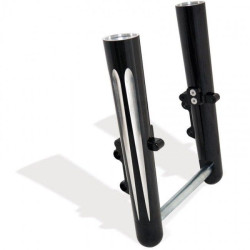 PartzBiz HD AN06-511 - Arlen Ness Hot Fork Legs Lower Sliders Dual Disc Deep Cut Black Harley 08-13 FL | 06-511