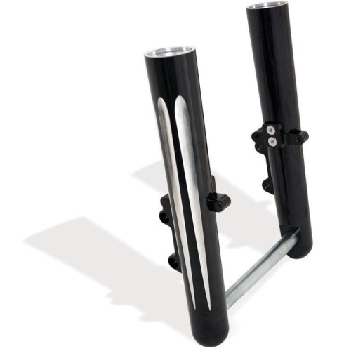 PartzBiz HD: 4423643-Arlen Ness Hot Fork Legs Lower Sliders Single Side Deep Cut Black Harley 08-13 | 06-525 PartzBiz HD: 4423643-Arlen Ness Hot Fork Legs Lower Sliders Single Side Deep Cut Black Harley 08-13 | 06-525