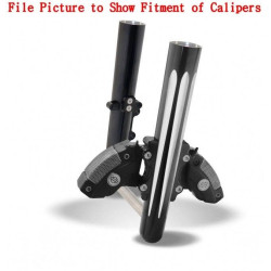 PartzBiz HD AN06-533 - Arlen Ness Hot Fork Legs Dual Caliper Single Side Deep Cut Black Harley 08-13 | 06-533