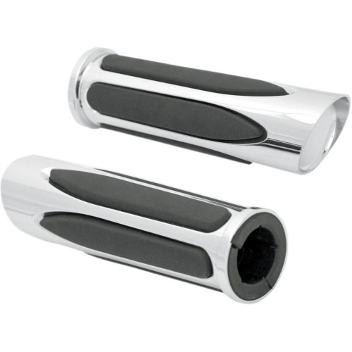 PartzBiz HD: 4423612-Arlen Ness Deep Cut Chrome Comfort Hand Grips M-1052 Honda Kawasaki Yamaha | M-1052