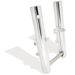 PartzBiz HD AN06-510 - Arlen Ness Hot Fork Legs Lower Sliders Dual Disc Deep Cut Chrome Harley 08-13 FL | 06-510