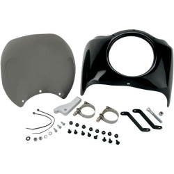 PartzBiz HD AN06-035 - Arlen Ness Direct Bolt On Cafe Fairing Kit ABS Plastic for Harley Dyna 06-Up | 06-035