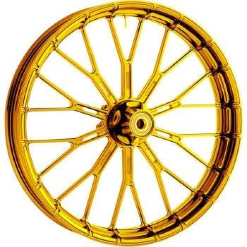 PartzBiz HD: 4423570-Arlen Ness Gold 18" x 5.5" Y-Spoke Rim Front Wheel Machined Motorcycle 71-546