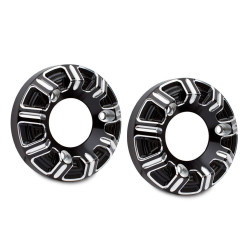 PartzBiz HD ANI-1106 - Arlen Ness I-1106 Black 10 Gauge Exhaust Tips 15-19 Indian Scout Pair 266654 266-654 1860-1264 18601264