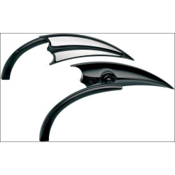 PartzBiz HD AN13-029 - Arlen Ness Micro Black Scoop กระจกมองข้างขวา Harley or Metric EACH | 13-029