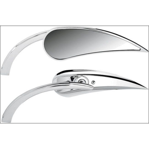 PartzBiz HD: 4423519-Arlen Ness Micro Chrome RAD II Teardrop Left Side Mirror Harley or Metric EACH | 13-410