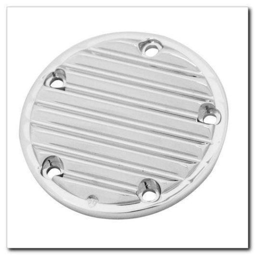 PartzBiz HD: 4423474-Arlen Ness Tech Chrome Retro 5 Hole Points ฝาครอบไทม์มิ่งจุดระเบิด Harley Twin Cam | 03-537