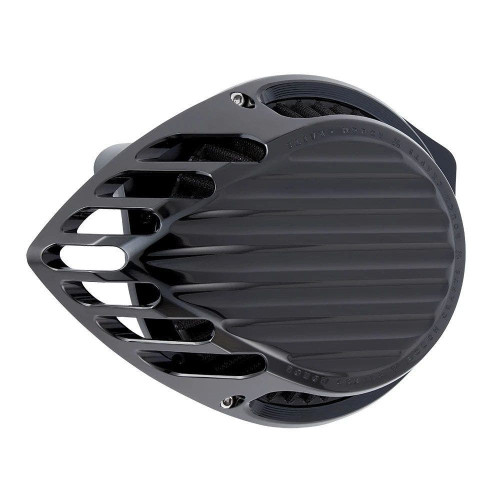 PartzBiz HD: 4423480-Arlen Ness Rough Crafts Black Finned Air Cleaner Harley Milwaukee Eight 17-Up PartzBiz HD: 4423480-Arlen Ness Rough Crafts Black Finned Air Cleaner Harley Milwaukee Eight 17-Up