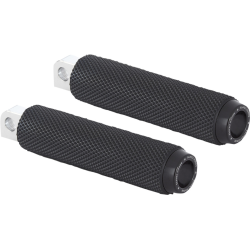 PartzBiz HD ANRC-400-000 - Arlen Ness Rough Crafts Black Knurled Foot Peg Male Clevis Mount Harley & Custom