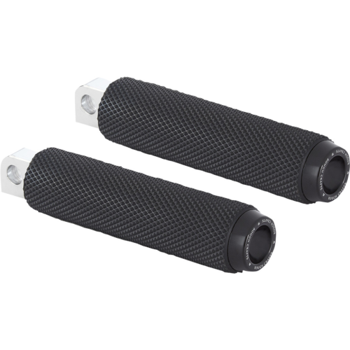 PartzBiz HD: 4423442-Arlen Ness Rough Crafts Black Knurled Foot Peg Male Clevis Mount Harley & Custom