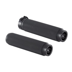 PartzBiz HD ANRC-500-002 - Arlen Ness Rough Crafts Chrome 1" Grips for Harley w/ Cable Throttle 84-21
