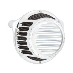 PartzBiz HD ANRC-600-013 - Arlen Ness Rough Crafts Chrome Round Air Cleaner Harley FLT 08-16 FLST 16-17 PartzBiz HD ANRC-600-013 - Arlen Ness Rough Crafts Chrome Round Air Cleaner Harley FLT 08-16 FLST 16-17