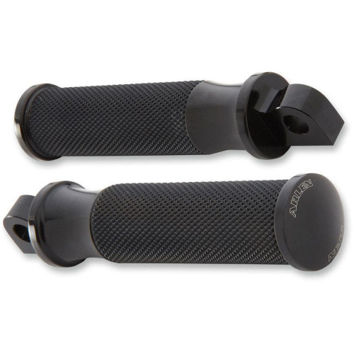 PartzBiz HD: 4423427-Arlen Ness Smooth Black Fusion Male Mount Foot Pegs for Harley or Metric-07-921
