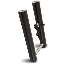 PartzBiz HD AN06-531 - Arlen Ness Hot Fork Legs Dual Caliper Single Side Smooth Black Harley 00-07 FLH | 06-531