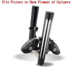 PartzBiz HD AN06-529 - Arlen Ness Hot Fork Legs Dual Caliper Single Side Smooth Black Harley 08-13 FLH | 06-529