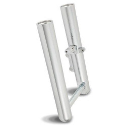 PartzBiz HD AN06-530 - Arlen Ness Hot Fork Legs Dual Caliper Single Side Smooth Chrome Harley 00-07 FL | 06-530