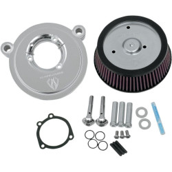 PartzBiz HD AN18-508 - Arlen Ness 18-508 Chrome Stage 1 Big Sucker เครื่องฟอกอากาศ Harley Twin Cam 99-17 263196 electra road street glide king tri ดีที่สุดสำหรับประสิทธิภาพ davidson