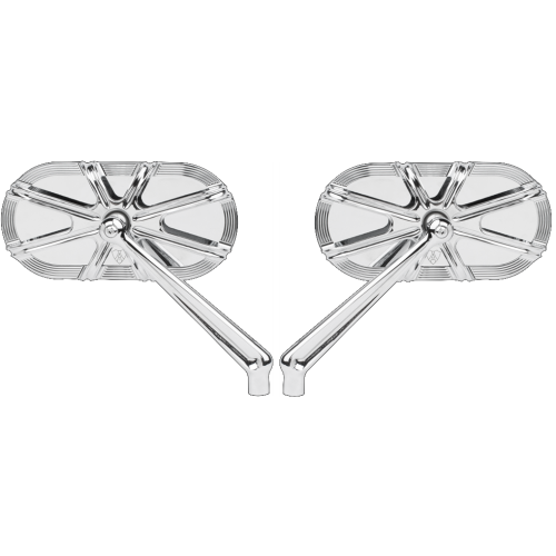 PartzBiz HD: 4423367-Arlenn Ness 13-161 13-163 Chrome Right & Left 10 Gauge Mirrors Harley Universal PAIR 263860 263862 0640-1202 0640-1204 06401202 06401204