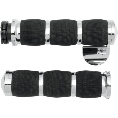 PartzBiz HD: 4423338-Avon 3 Ring w/ Throttle Boss Chrome Air Cushion Hand Grips Indian 14-17 | MT-อิน-แอร์-90C-B PartzBiz HD: 4423338-Avon 3 Ring w/ Throttle Boss Chrome Air Cushion Hand Grips Indian 14-17 | MT-อิน-แอร์-90C-B
