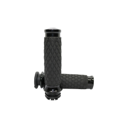 PartzBiz HD AG-DIA-65-ANO-FLY - ปลอกแฮนด์ยาง Avon Black Ano Diamond สำหรับคันเร่ง Harley By Wire | DIA-65-ANO-ฟลาย