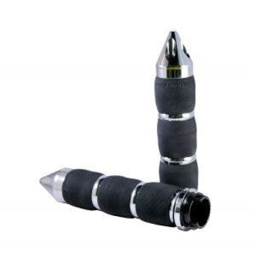 PartzBiz HD: 4423249-Avon MT Air Cushion Chrome Spike Grips สำหรับเมตริก | MT-AIR-90-CH-SP