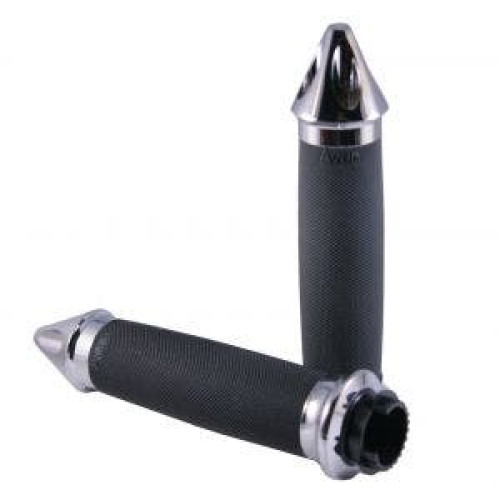 PartzBiz HD: 4423218-Avon MT Custom Contour Chrome Spike Grips สำหรับรุ่นเมตริก | MT-CC-85-CH-SPK